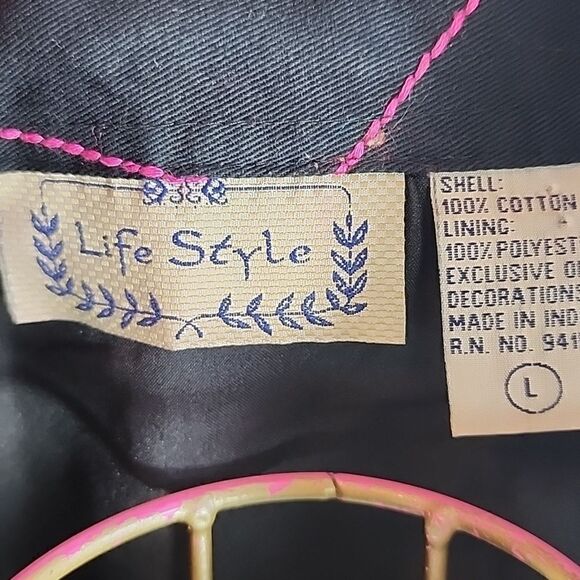 Artsy Colorful Life Style Size L Patchwork Jacket~Blazer - Picture 5 of 5